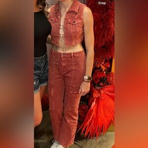 Fashion Nova Pink Denim Set